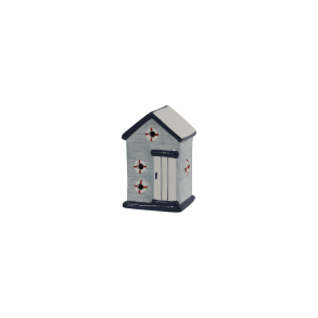 Chic Antique Strandhus til deko, H15,5/L9,5/B8 cm Sky Blue og Hvid