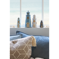 Chic Antique Fyrt�rn m. LED, H16/�7,5 cm Sky Blue