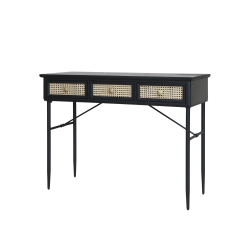 Chic Antique, Skrivebord m. 3 skuffer, H80 cm. Sort