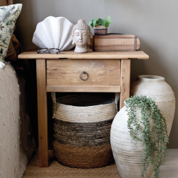 Chic Antique, Sidebord m. skuffe, H64 cm., Natur