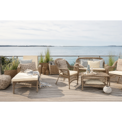 Chic Antique Riviera Haves�t i flet m. bord, sofa og 2 stole m. hynder H86/L127/B71,5 cm Natur