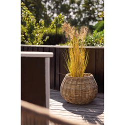 House Nordic Melaka Kurv, kubu rattan, natur, s�t af 2