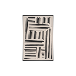 House Nordic Lipari L�rredsprint, canvas, sort/beige, No.1 60x90 cm