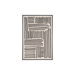 House Nordic Lipari L�rredsprint, canvas, sort/beige, No.1 60x90 cm