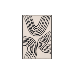 House Nordic Lipari L�rredsprint, canvas, sort/beige, No.2 60x90 cm