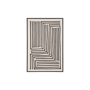 House Nordic Lipari L�rredsprint, canvas, sort/beige, No.3 60x90 cm