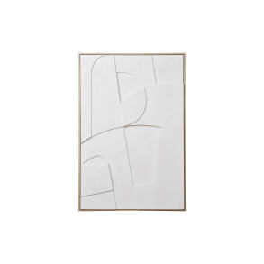 House Nordic Madeline Relief v�gdekoration, hvid, No.1 60x90 cm