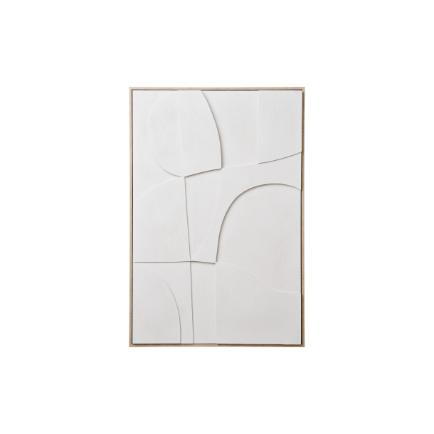 House Nordic Madeline Relief v�gdekoration, hvid, No.2 60x90 cm