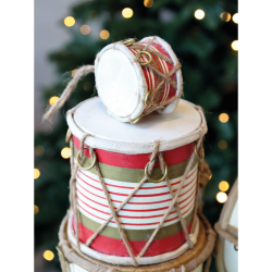 Chic Antique, Vintage Tromme m. lder hndlavet, 6 cm., Antique Cherry