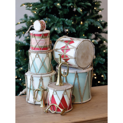 Chic Antique, Vintage Tromme m. lder hndlavet, 11 cm., Antique Cherry