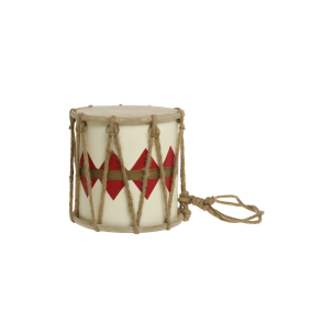 Chic Antique, Vintage Tromme m. lder hndlavet, 17 cm., Antique Cherry