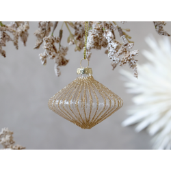 Chic Antique, Julekugle Klar Glas, 8 cm. 