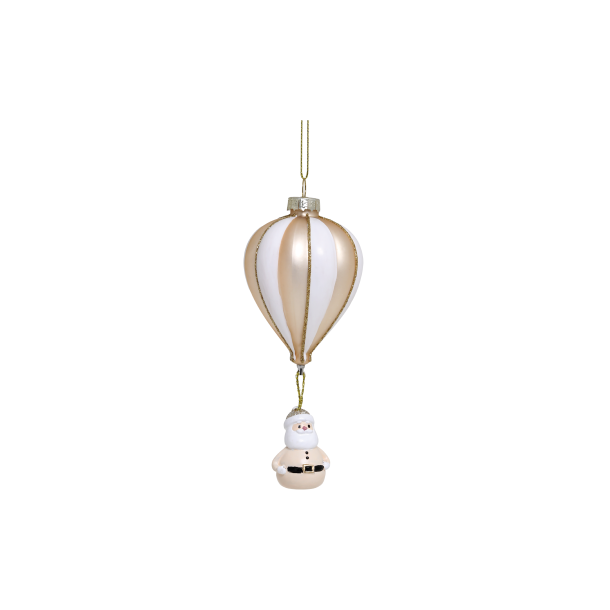 Chic Antique, Luftballon m. julemand til ophng, H13 cm., Champagne