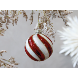 Chic Antique, Julekugle Twister, 8 cm., Antique Cherry