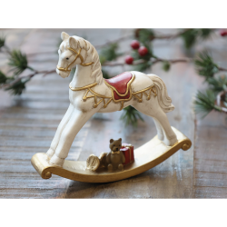 Chic Antique, Vintage Gyngehest, L14,5 cm., Creme