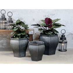 Chic Antique, Skjuler m. hndtag, Antique Zink, H30 cm. 