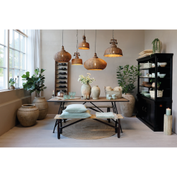 Chic Antique Lampe i rattanflet H46/�62 cm Natur
