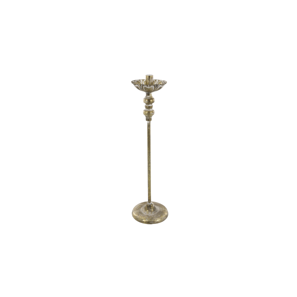 Chic Antique Vire Lysestage H45/�12 cm Antique messing