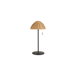 House Nordic Wigan Bordlampe Bordlampe, metal, genopladelig, natur/sort