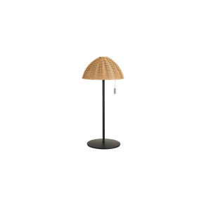 House Nordic Wigan Bordlampe Bordlampe, metal, genopladelig, natur/sort
