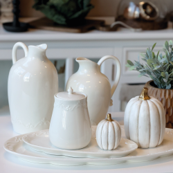 Chic Antique, Grskar m. guld, Antique Hvid, 8,5 cm.