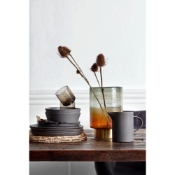 Nordal STONEWARE kagetallerken, Sort/Hvid