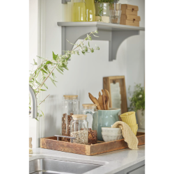 Ib Laursen Glaskrukke m/bambuslg, 1300 ml.