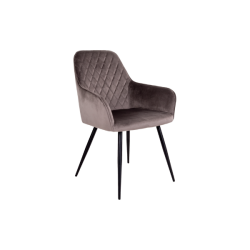House Nordic HARBO Spisebordsstol m. armln i velour, Mushroom