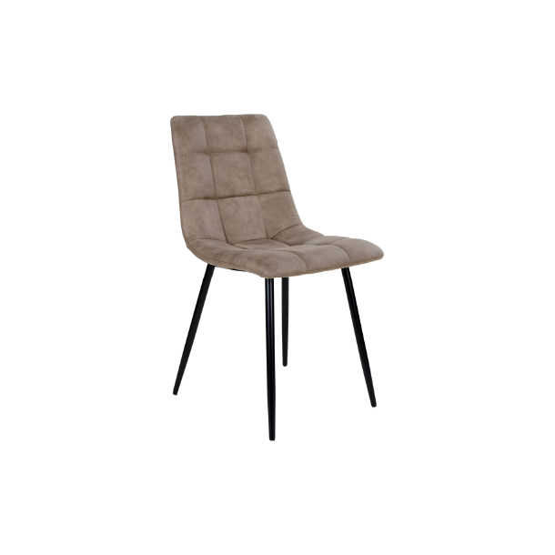 House Nordic Middelfart Spisebordsstol i mikrofiber, Lys brun