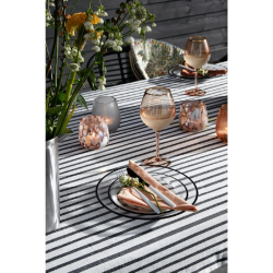 Nordal Fyrfads stage i glas med elegante riller, Klar