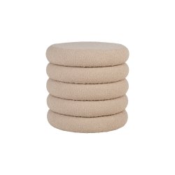 House Nordic Brooklyn Puf m. opbevaring i boucl, H44 cm. Beige