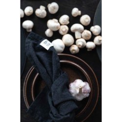 FONDACO VIDE Stofserviet, 45 cm x 45 cm. Sort