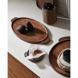 Nordal CAJUN Serveringsfad, 36 cm, Brun