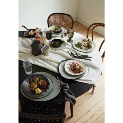 Nordal bestikst i rustfrit stl, 4 dele, Mat Sort 