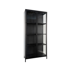 House Nordic Brisbane Vitrine, L35 cm x B80 cm x H175 cm, Sort