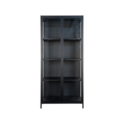 House Nordic Brisbane Vitrine, L35 cm x B80 cm x H175 cm, Sort