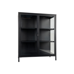House Nordic Brisbane Vitrine, L40 cm x B80 cm x H101,5 cm, Sort