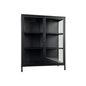 House Nordic Brisbane Vitrine, L40 cm x B80 cm x H101,5 cm, Sort