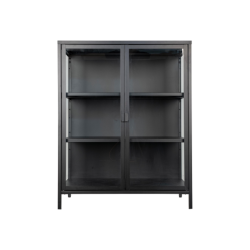 House Nordic Brisbane Vitrine, L40 cm x B80 cm x H101,5 cm, Sort