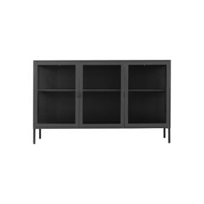 House Nordic Brisbane Vitrine, L40 cm x B140 cm x H85 cm, Sort