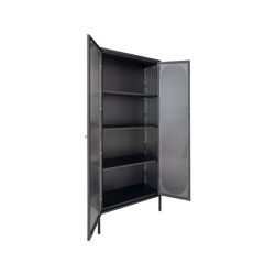 House Nordic Adelaide Vitrine, L35 cm x B80 cm x H180 cm, Sort