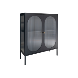 House Nordic Adelaide Vitrine, L35 cm x B90 cm x H110 cm, Sort