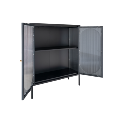 House Nordic Adelaide Vitrine, L35 cm x B90 cm x H110 cm, Sort