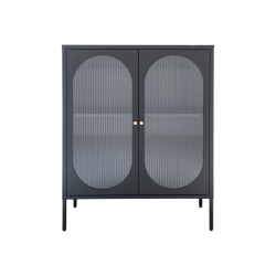 House Nordic Adelaide Vitrine, L35 cm x B90 cm x H110 cm, Sort