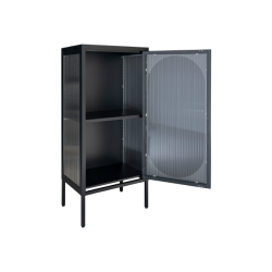 House Nordic Adelaide Vitrine, L35 cm x B50 cm x H110 cm, Sort