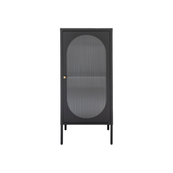 House Nordic Adelaide Vitrine, L35 cm x B50 cm x H110 cm, Sort