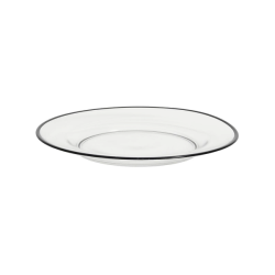 Nordal BLACK RIM Middagstallerken, klar glas m. sort kant - 26