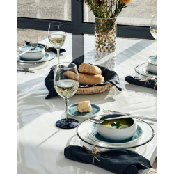 Nordal BLACK RIM Middagstallerken, klar glas m. sort kant - 26