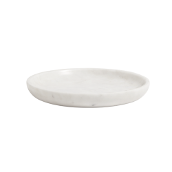 Nordal MARBLE Fad, 17 cm, Hvid marmor