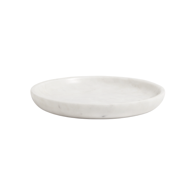 Nordal MARBLE Fad, 17 cm, Hvid marmor